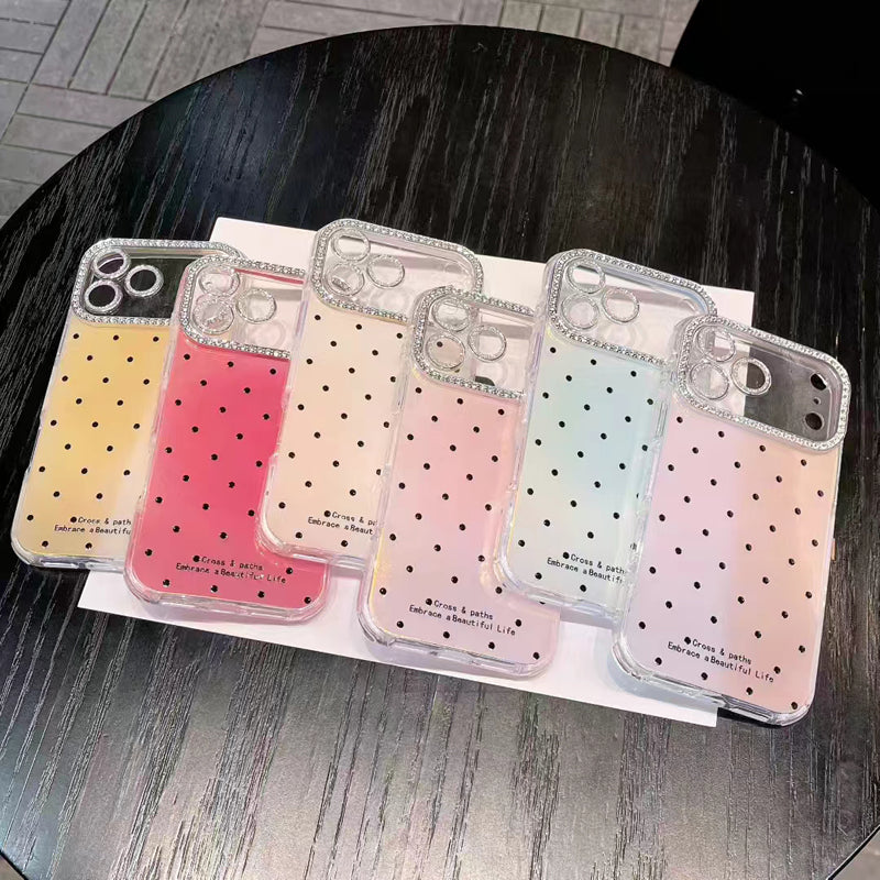 〖i968〗アルファベットと水玉がモダンなアクセント iPhone 17 17Pro ケース