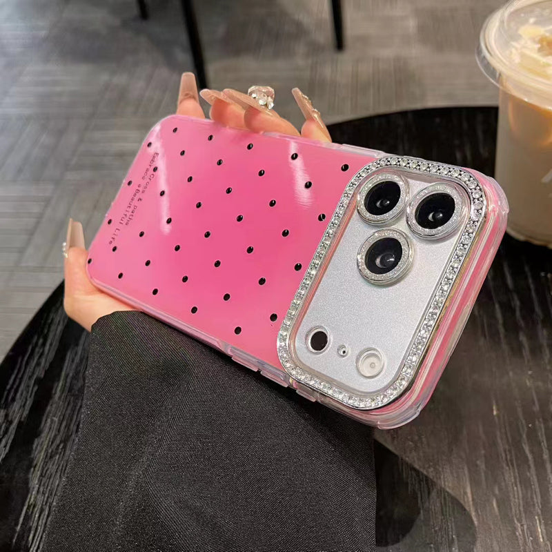 〖i968〗アルファベットと水玉がモダンなアクセント iPhone 17 17Pro ケース