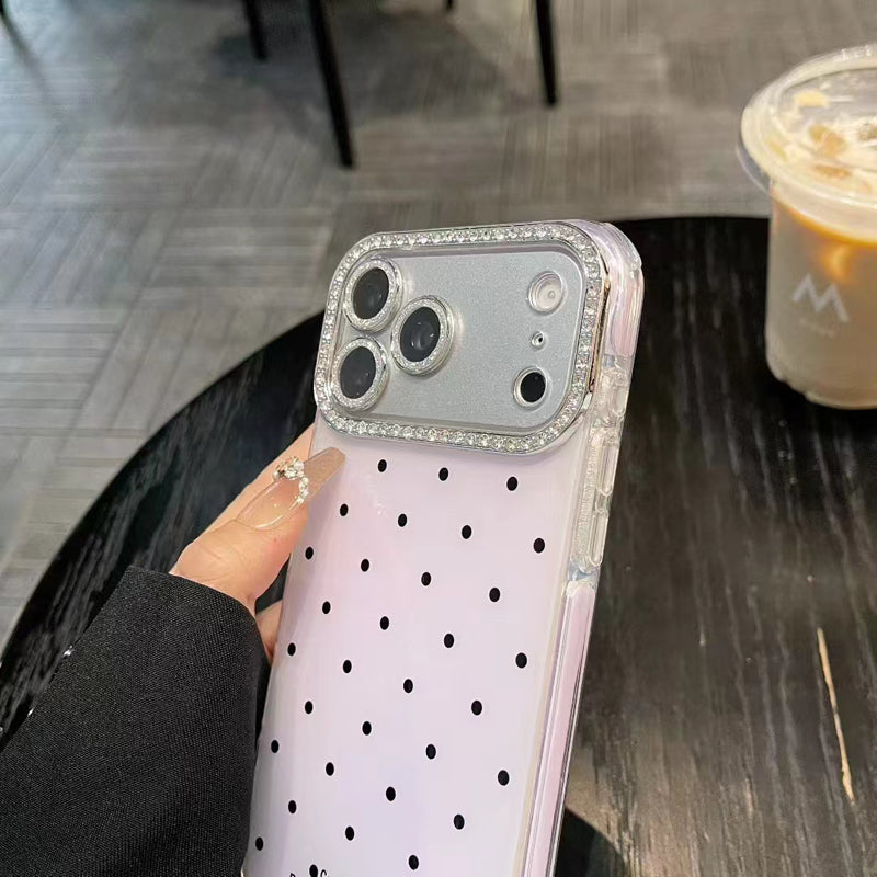 〖i968〗アルファベットと水玉がモダンなアクセント iPhone 17 17Pro ケース