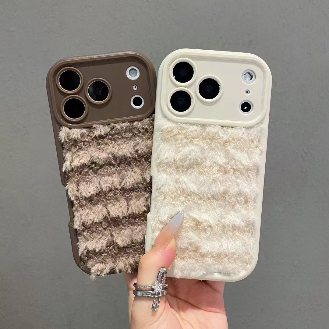 〖i970〗ふわっち チェックの冬iPhone 17 17Pro Max スマホケース