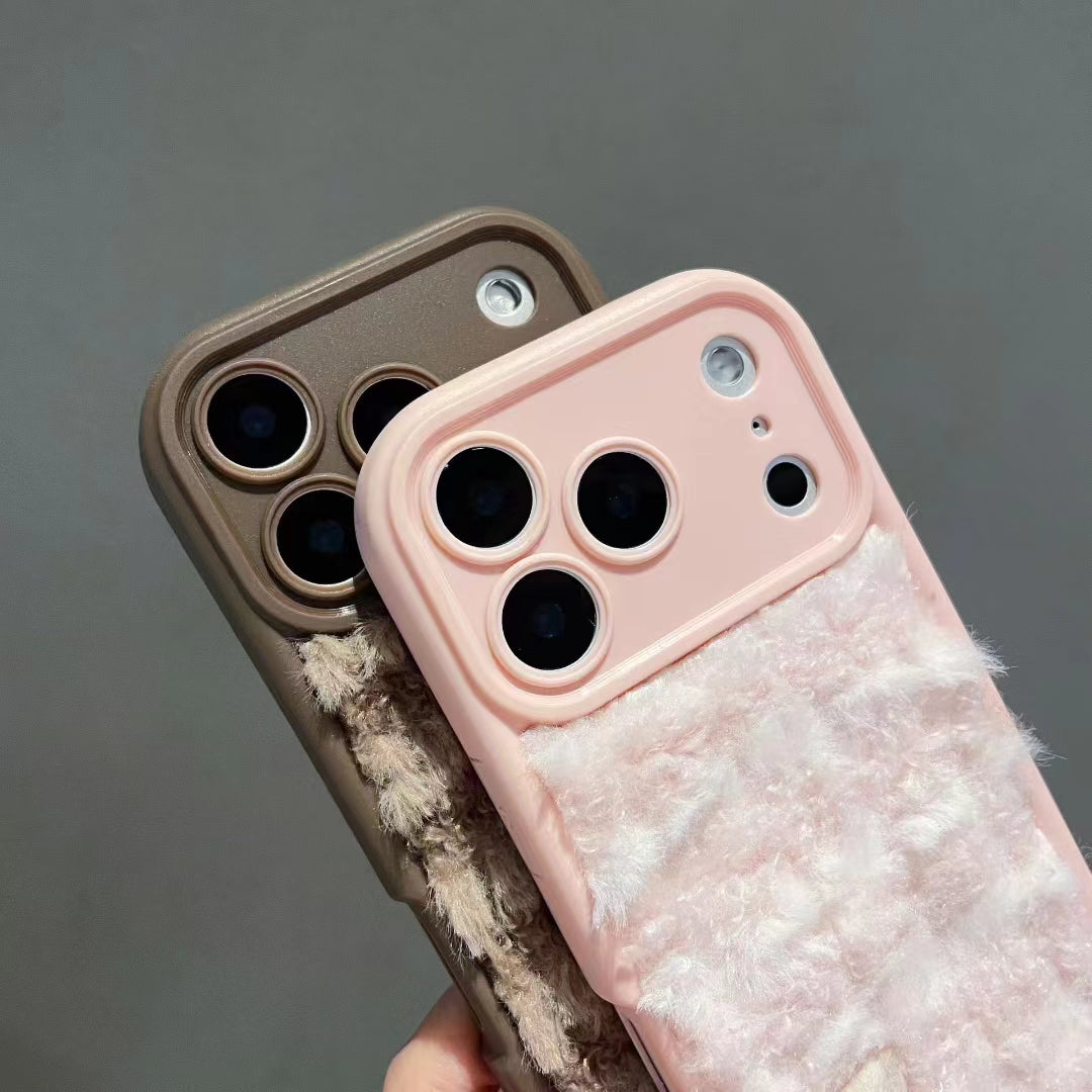 〖i970〗ふわっち チェックの冬iPhone 17 17Pro Max スマホケース