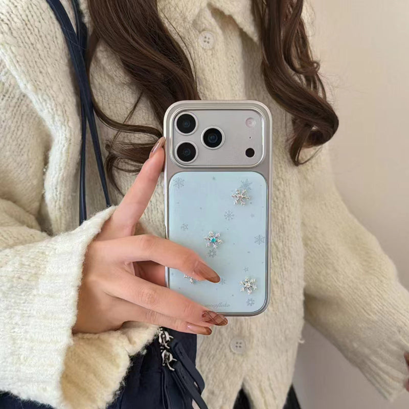 〖i974〗ミニマル立体スノーフレーク iPhone 17 17Pro 17ProMax ケース