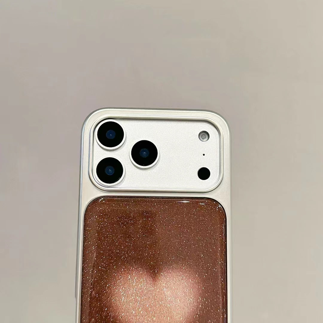 〖i979〗キラキラハート iPhone スマホケース