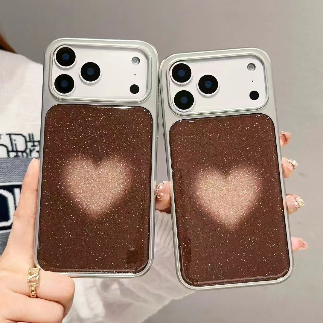 〖i979〗キラキラハート iPhone スマホケース