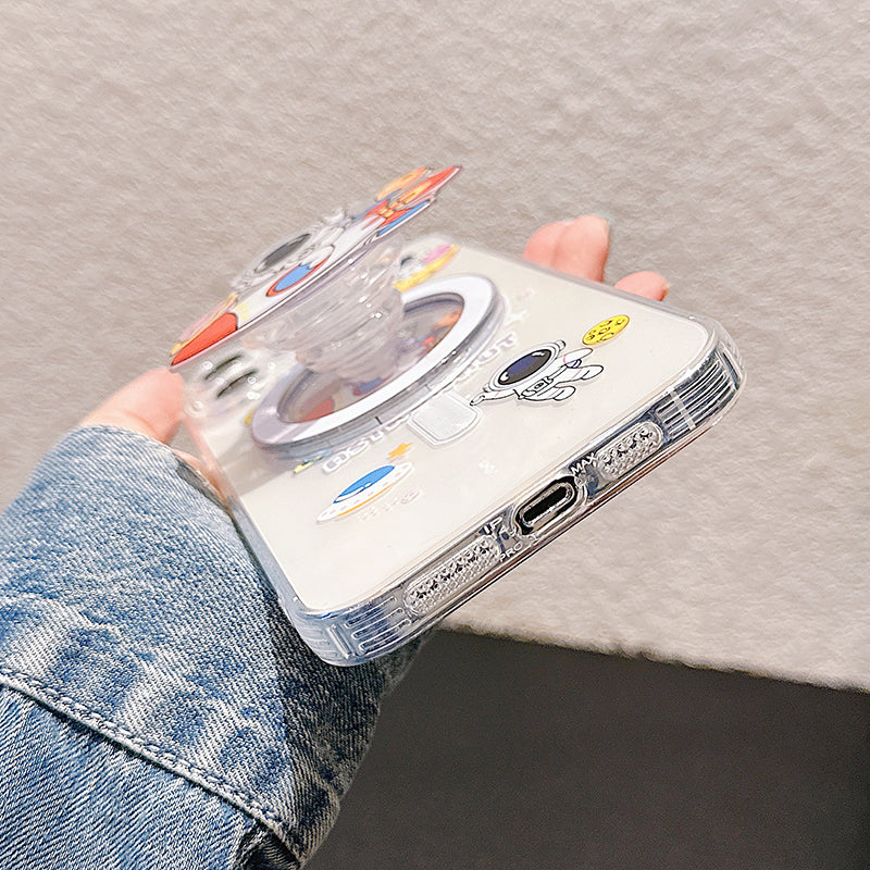 〖i735〗宇宙飛行士のスマホケース,磁気携帯電話ケース,iPhone 15 ケース