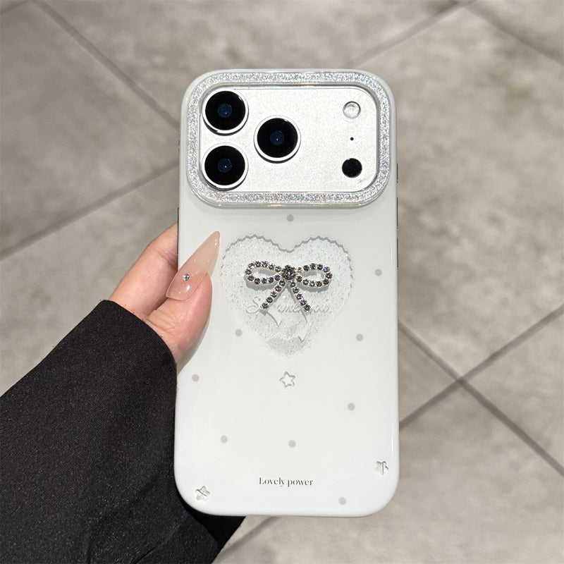 〖i951〗ハートとリボン/ちょうちょ結びのスマホケース