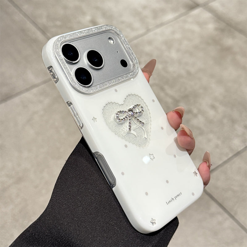 〖i951〗ハートとリボン/ちょうちょ結びのスマホケース