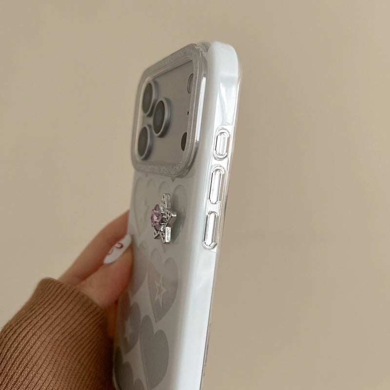 〖i954〗iPhone 17Pro 全面ハートのスマホケース