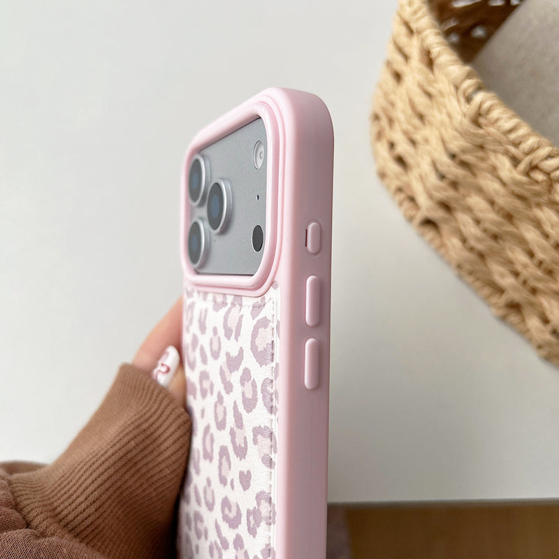 〖i953〗ピンクのレオパードプリントのiPhoneケース