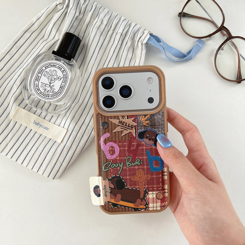 〖i960〗かわいい 犬キャラ アルファベット iPhone 17/17Pro ケース