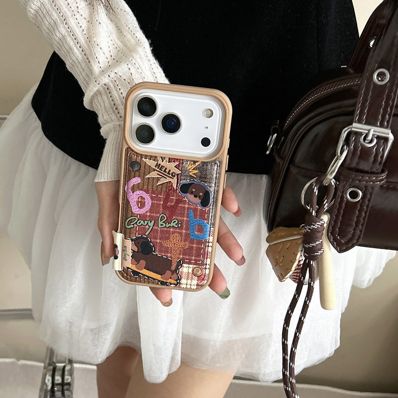 〖i960〗かわいい 犬キャラ アルファベット iPhone 17/17Pro ケース