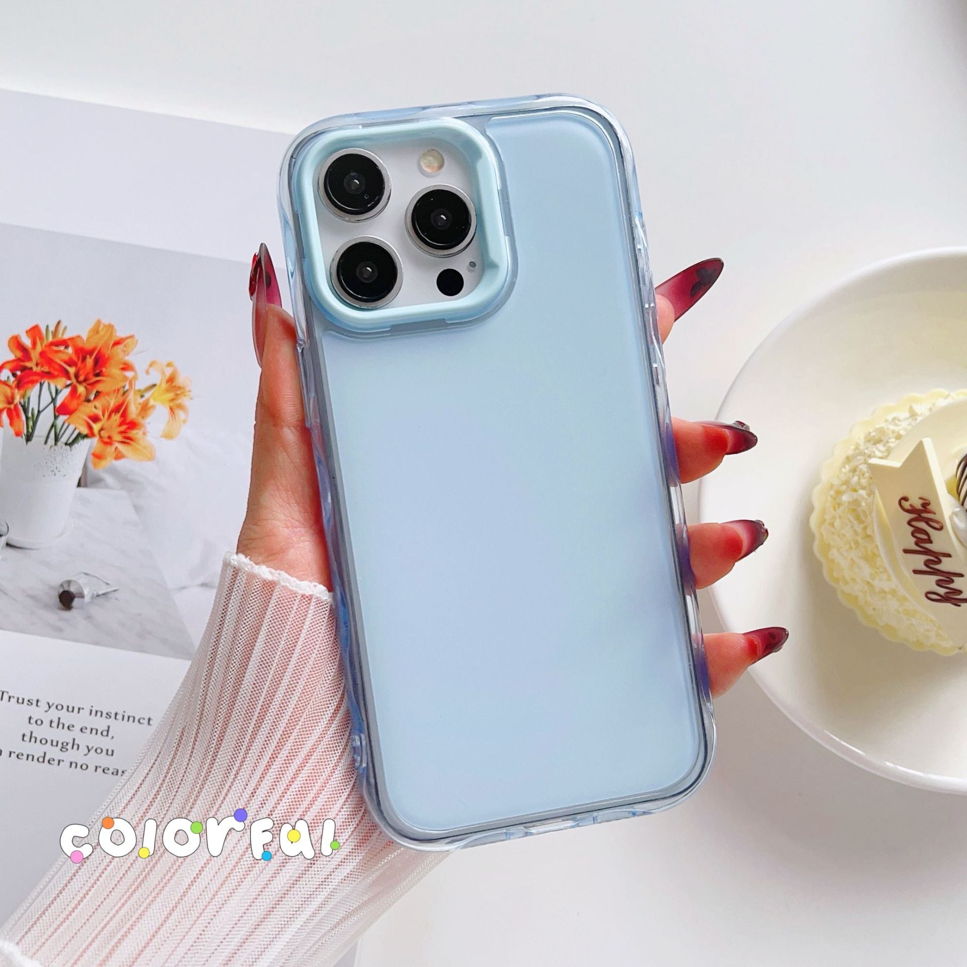 〖i923〗波の単色TPU IPhone ケース