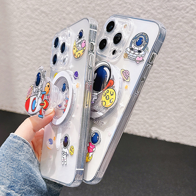 〖i735〗宇宙飛行士のスマホケース,磁気携帯電話ケース,iPhone 15 ケース