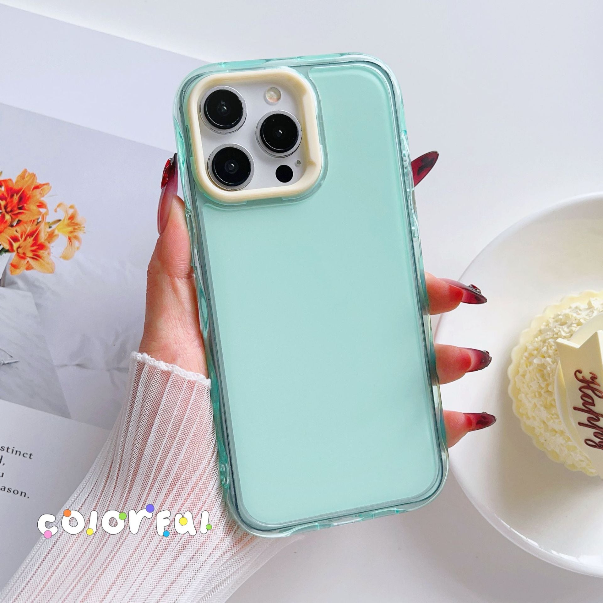 〖i923〗波の単色TPU IPhone ケース