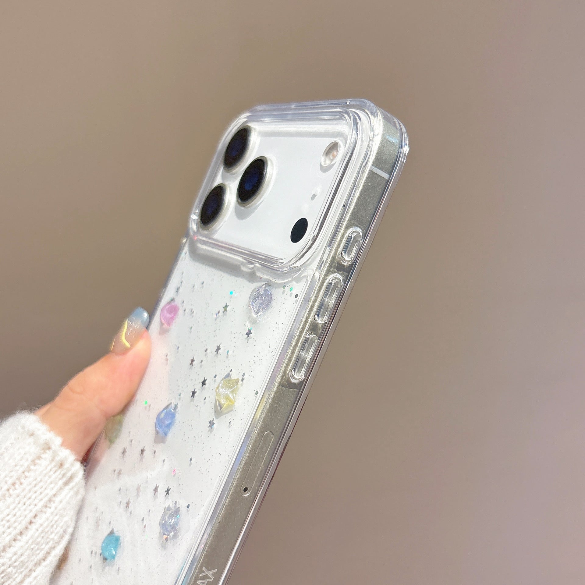 〖i971〗韓国風 レジン スター スマホケースiPhone 17 17Proケース