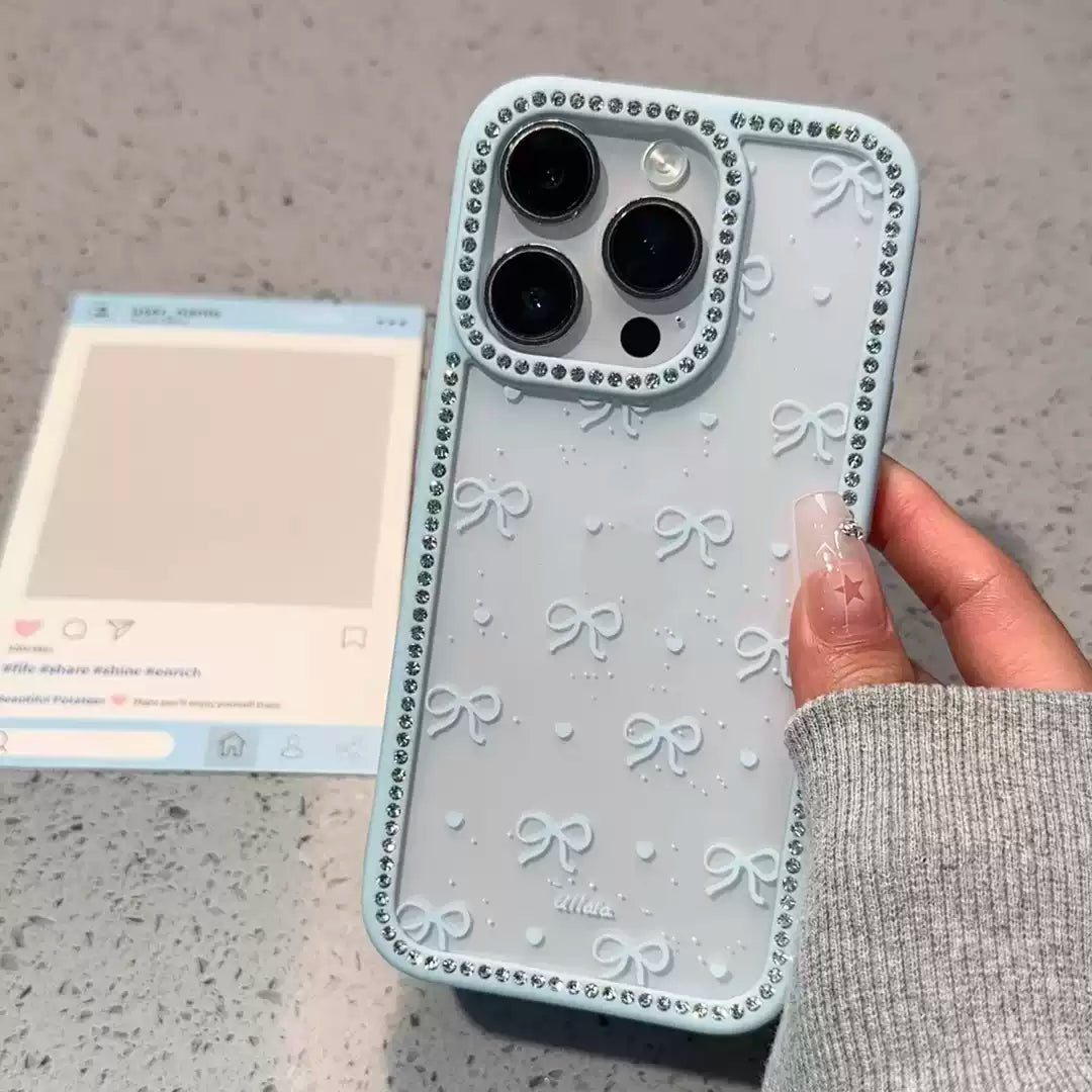 〖i947〗iPhoneケース リボン 韓国,スマホケース リボン キラキラ