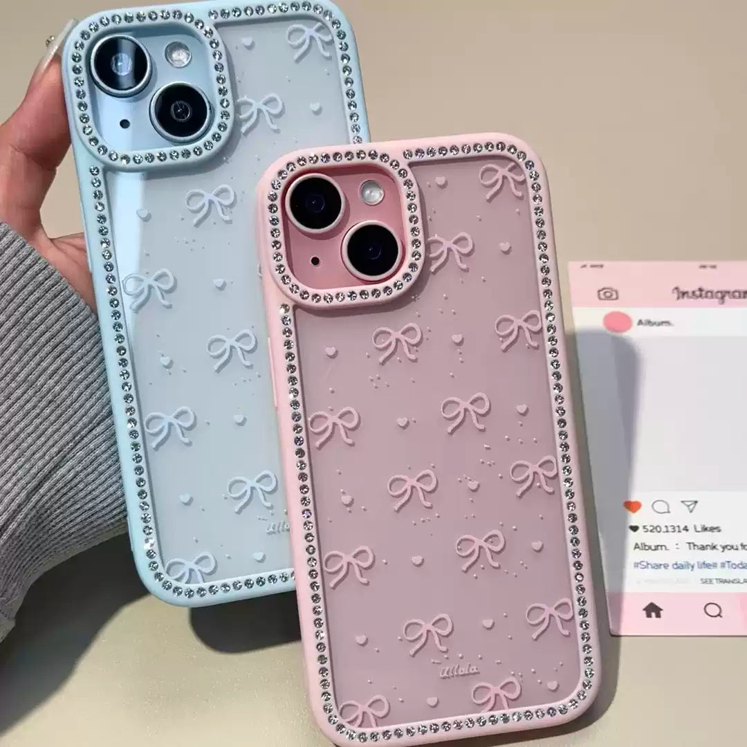 〖i947〗iPhoneケース リボン 韓国,スマホケース リボン キラキラ