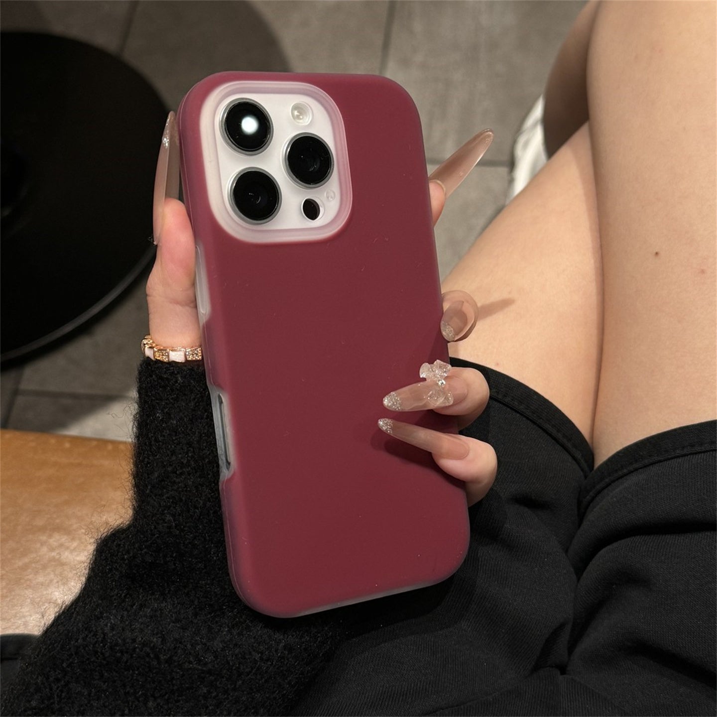 〖i978〗上質なジェル状シリコン製 秋冬のスマートフォンケース