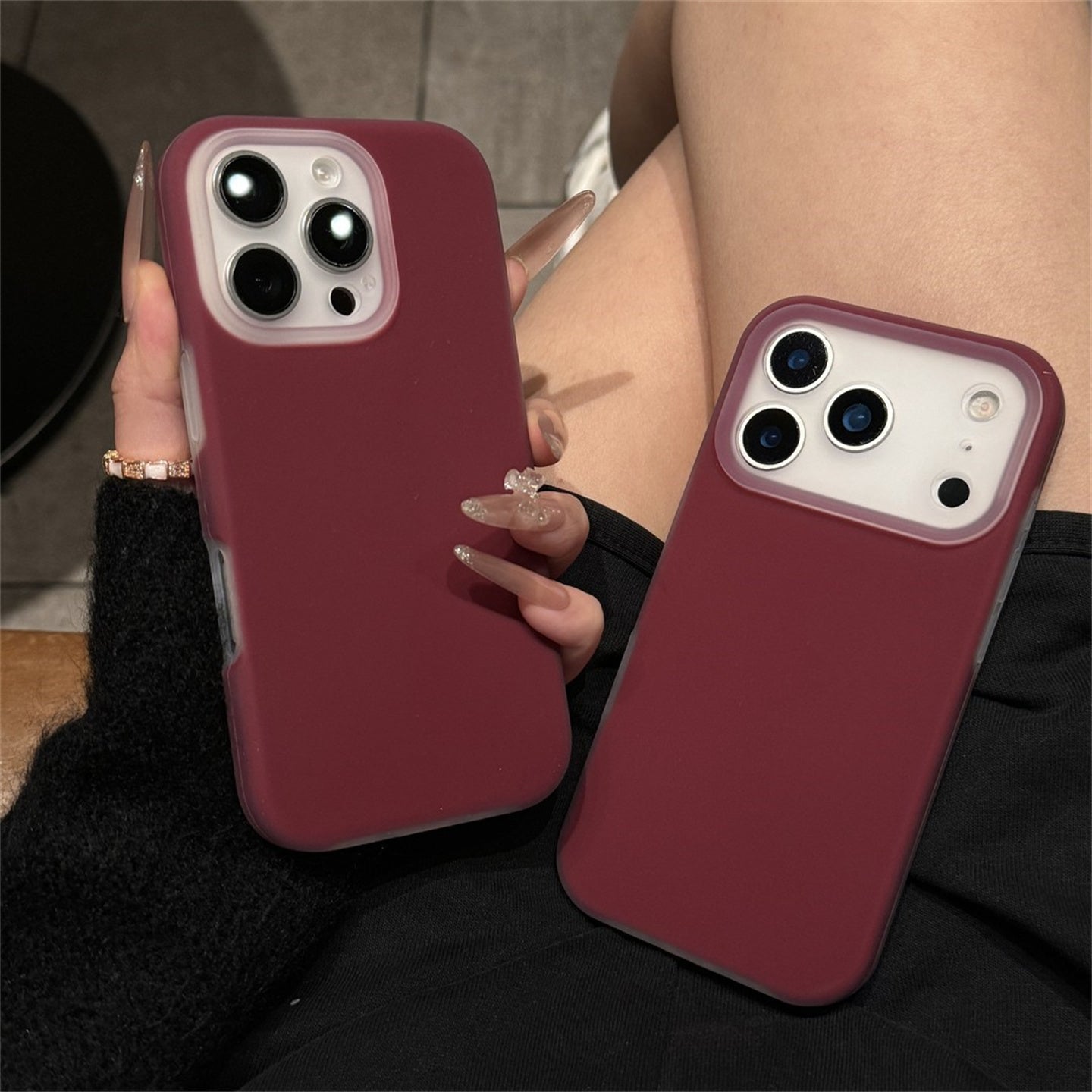 〖i978〗上質なジェル状シリコン製 秋冬のスマートフォンケース