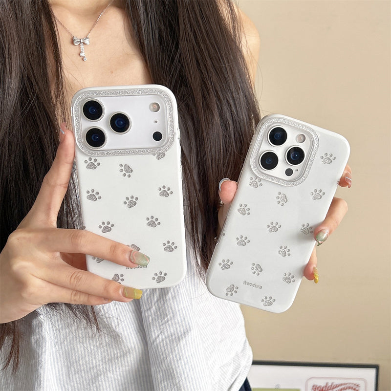 〖i972〗キラキラ 猫の肉球 スマホケースiPhone 17 17Pro Maxケース