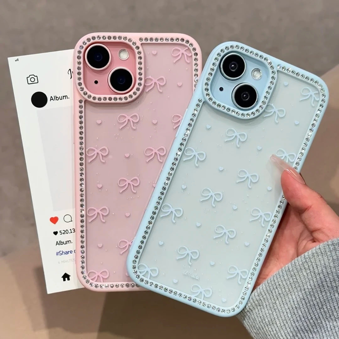 〖i947〗iPhoneケース リボン 韓国,スマホケース リボン キラキラ