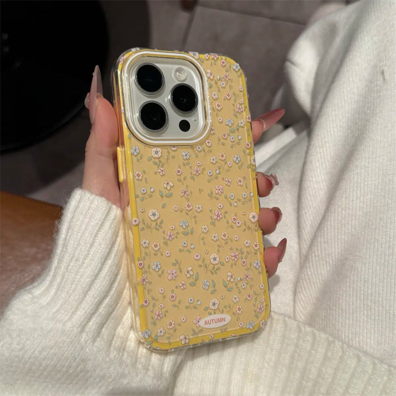 〖i941〗夏の爽やかな小花柄iPhone 16 16Pro 16ProMax用携帯ケース