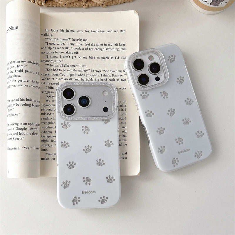 〖i972〗キラキラ 猫の肉球 スマホケースiPhone 17 17Pro Maxケース