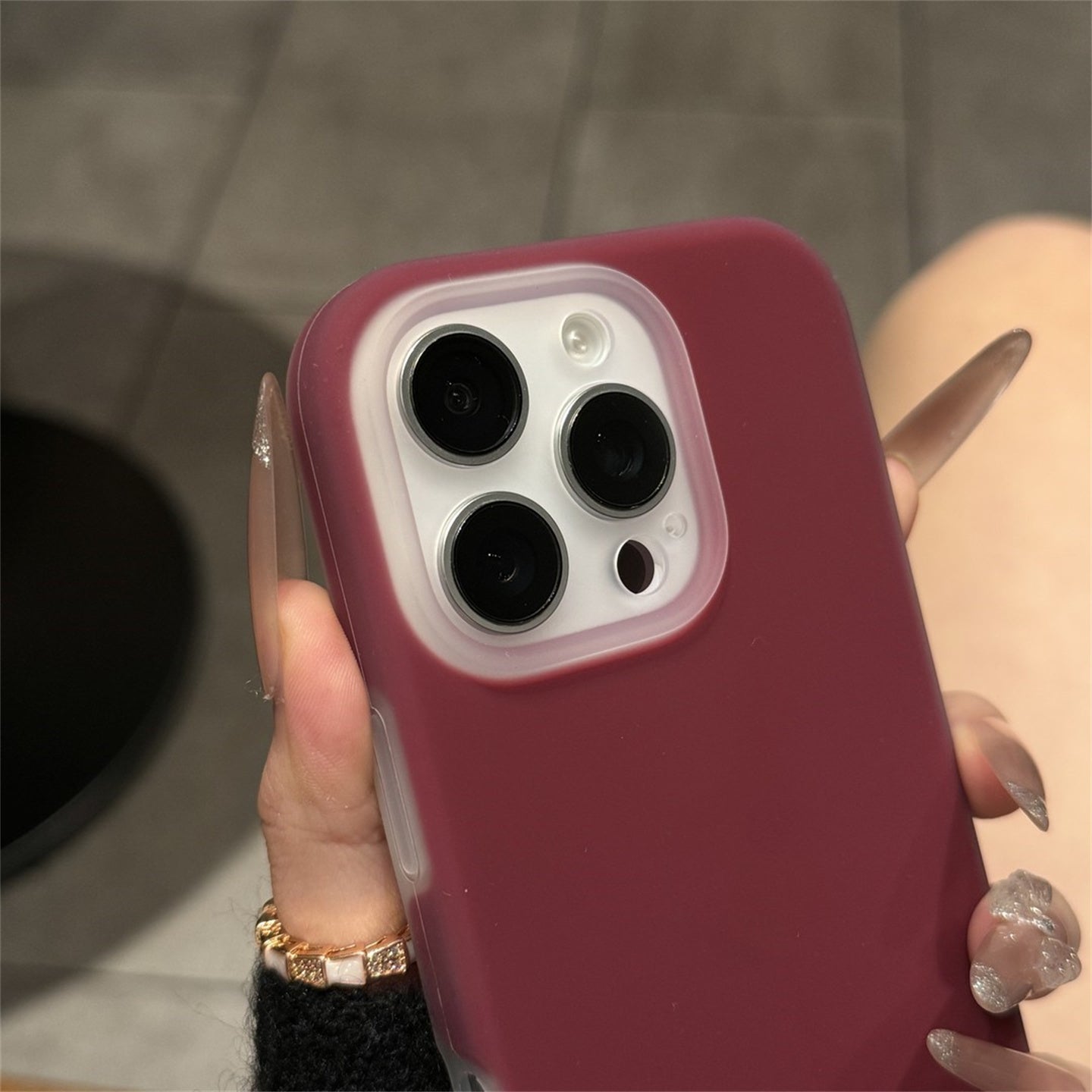 〖i978〗上質なジェル状シリコン製 秋冬のスマートフォンケース