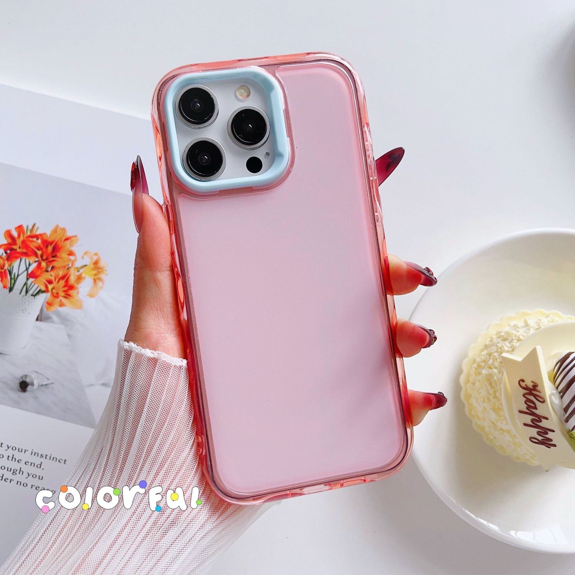 〖i923〗波の単色TPU IPhone ケース