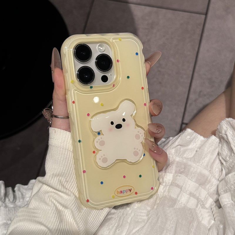 〖i969〗カラフル 水玉 アルファベット 子犬 iPhone 16 17 17ProMax ケース