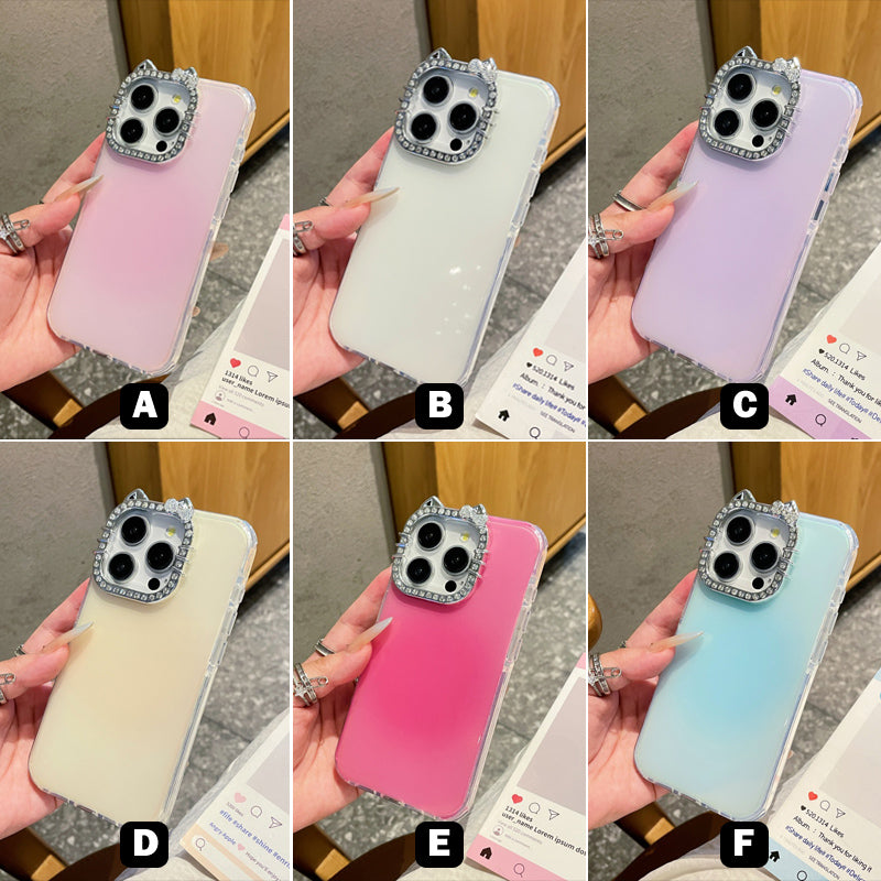 〖i944〗高級勾配レーザーキャンディ虹色のiPhoneケース