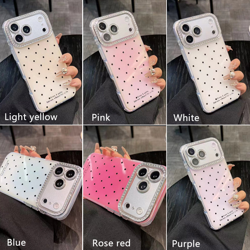 〖i968〗アルファベットと水玉がモダンなアクセント iPhone 17 17Pro ケース