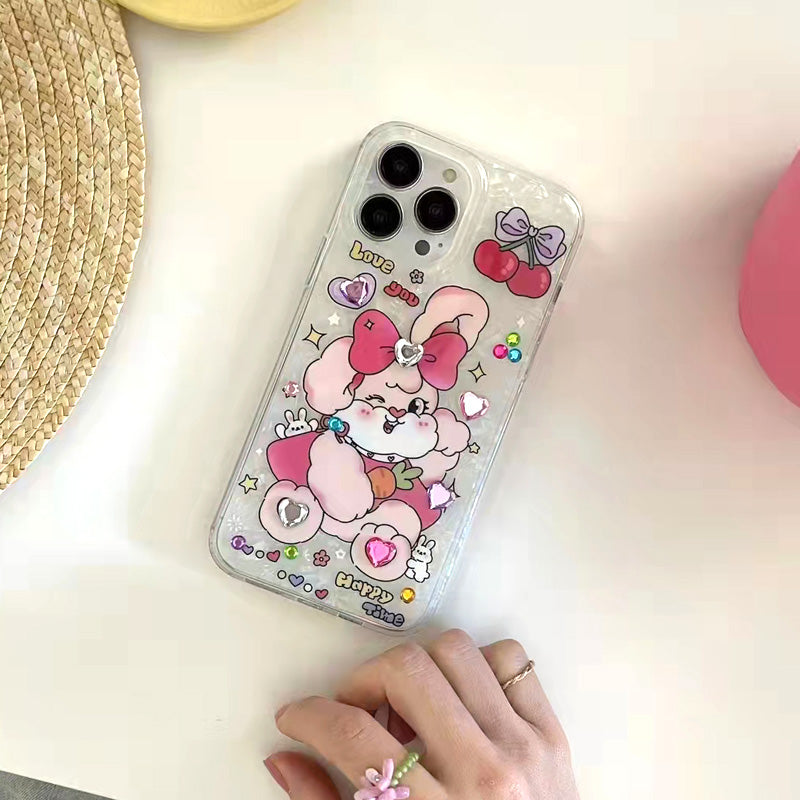 〖i601〗ピンクボウバニスマホケースiPhone 14 Pro ケース
