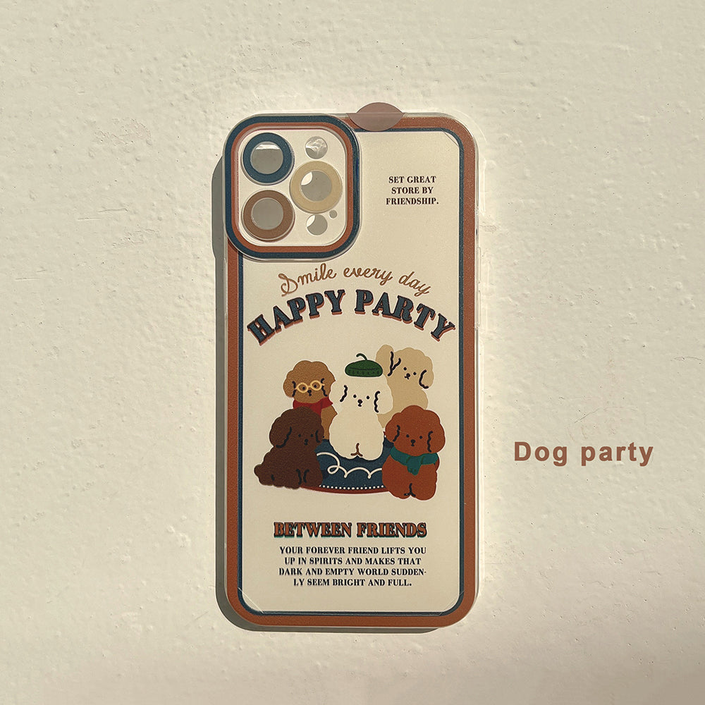 〖i299〗iPhone 13 レトロな犬のスマートフォンケース iPhone11漫画スマートフォンケースに適しています